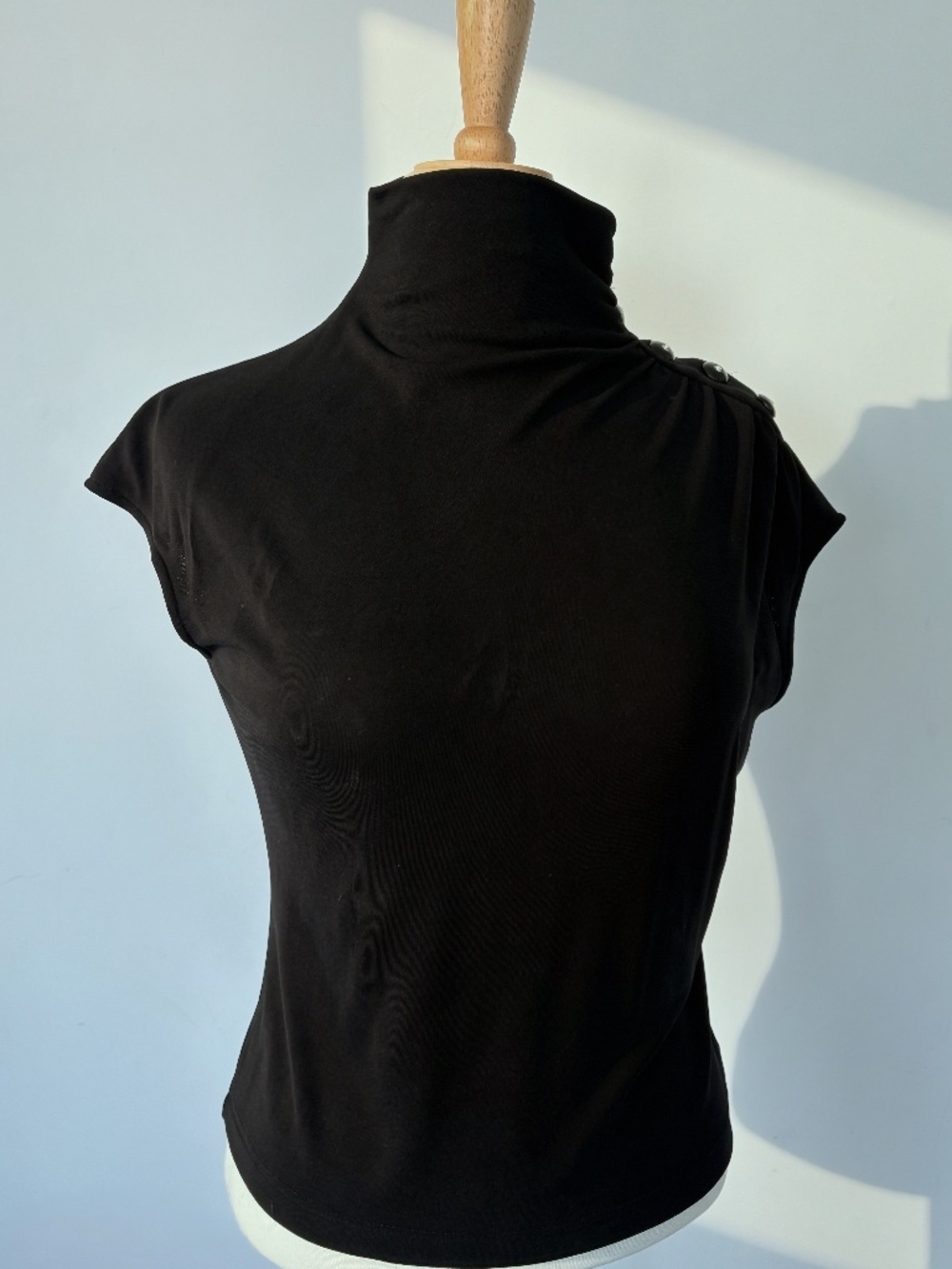 Vintage YSL Rive Gauche 1980s Draped Jersey Top FR 40